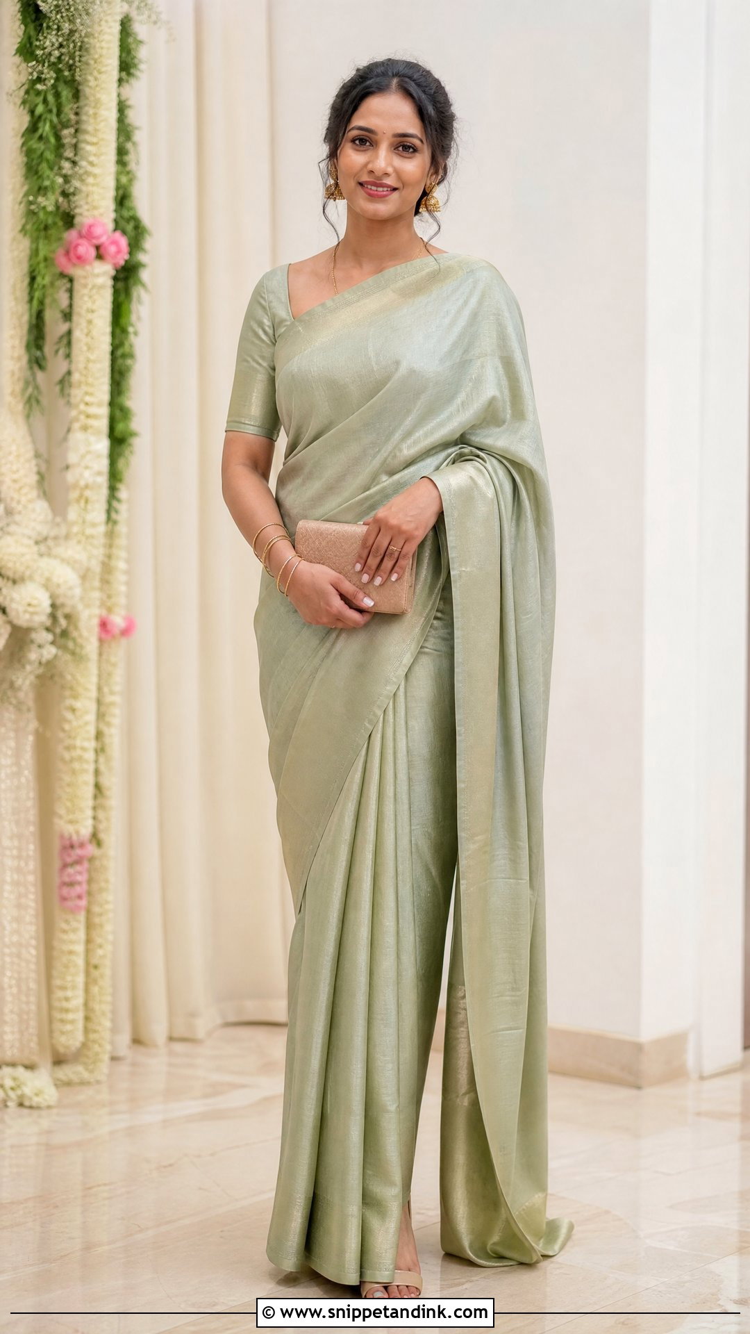 Simple Saree Wedding Outfit - Snippet and Ink - 25 South Indian Wedding Outfits
