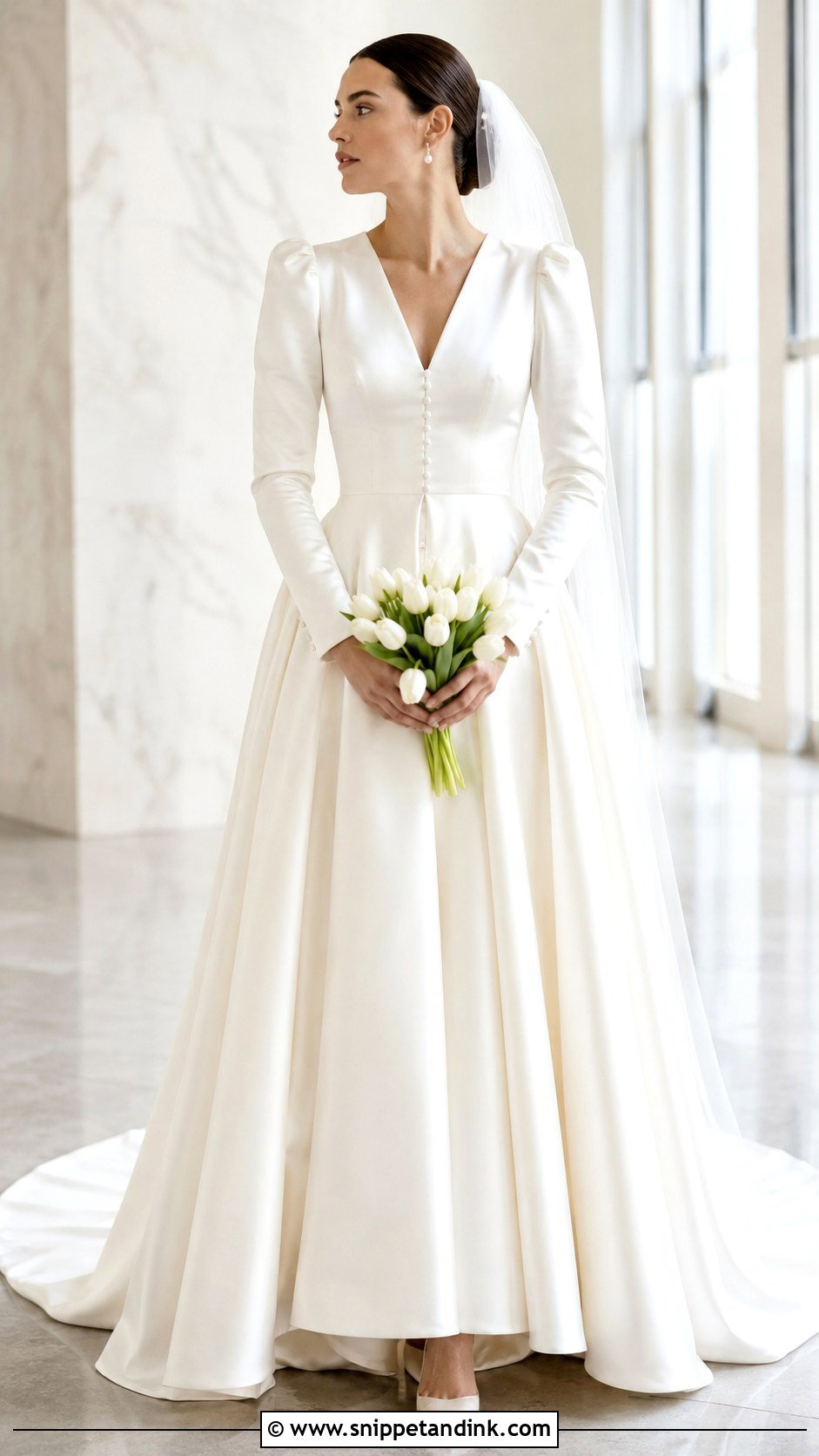 Simple Satin 1982 Wedding Dress - Snippet and Ink - 20 1982 Wedding Dresses