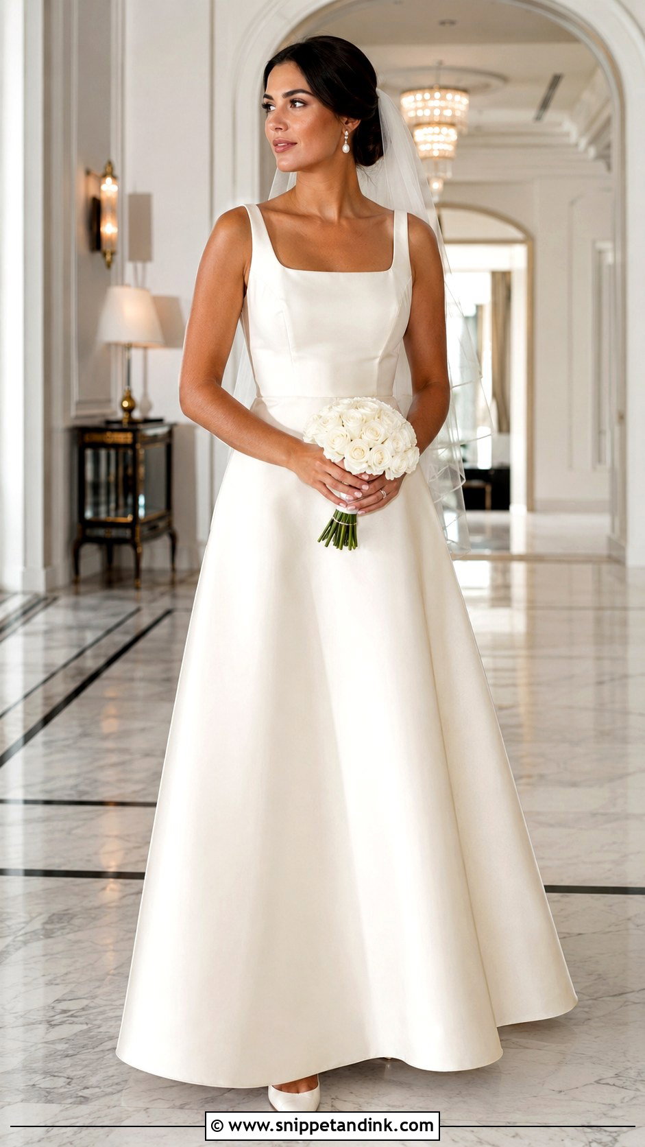 Simple Satin A Line Wedding Dress - Snippet and Ink - 20 Easy Wedding Dress Ideas