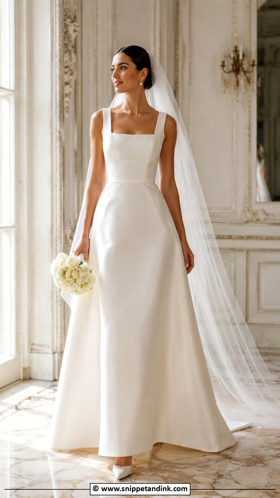 Simple Satin A Line Wedding Dress - Snippet and Ink - 35 Simple Elegant Wedding Dress Ideas