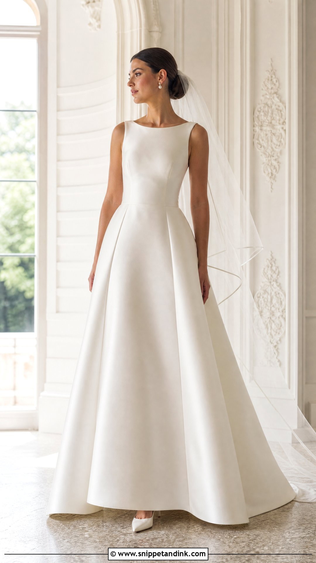 Simple Satin A Line Wedding Gown - Snippet and Ink - 20 Simple Wedding Gowns Elegant Classy