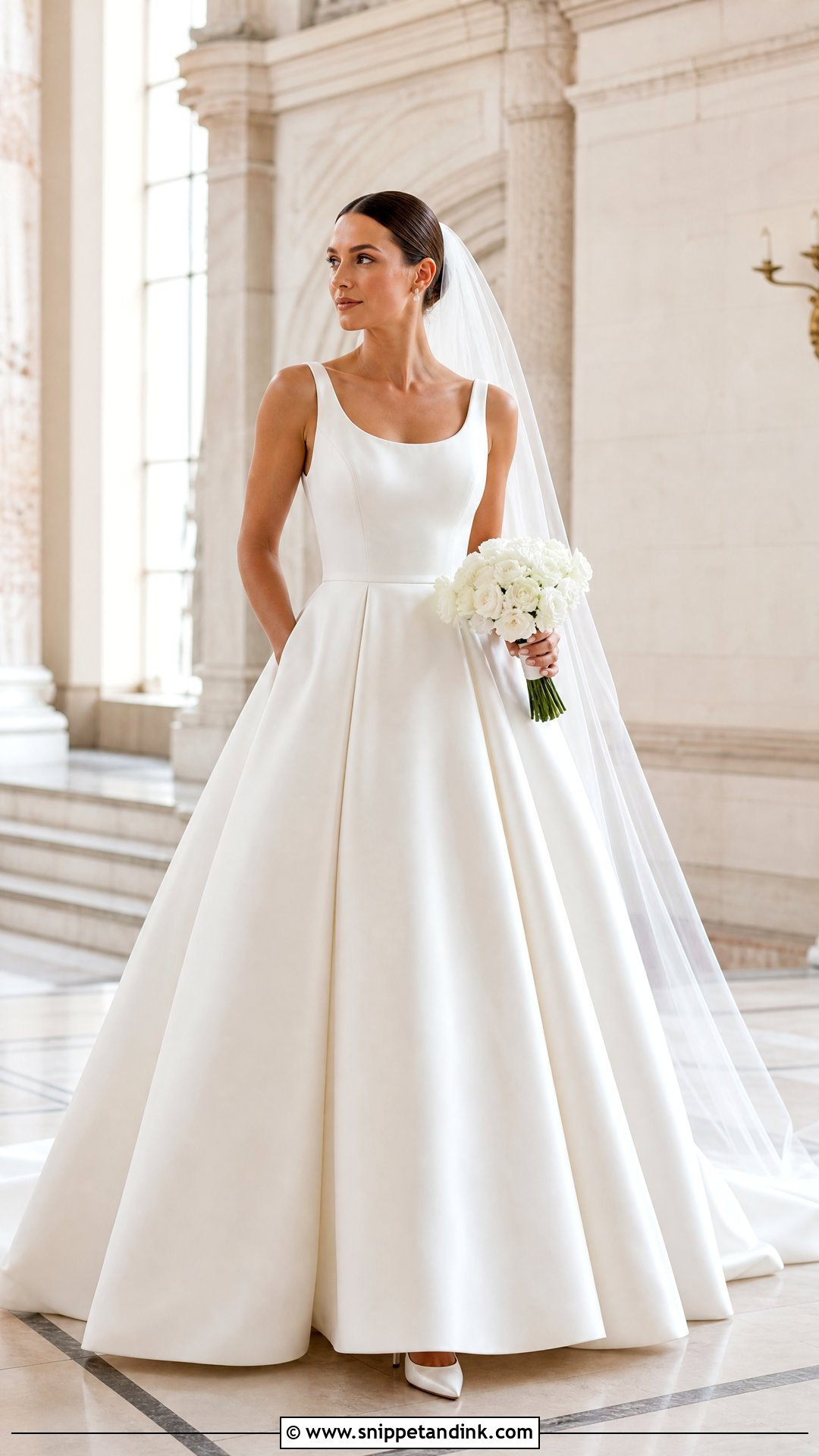 Simple Satin Ball Gown - Snippet and Ink - 20 Simple Bridal Gowns