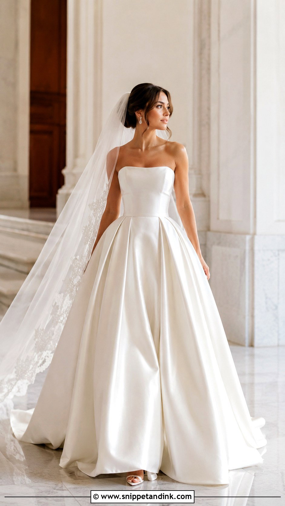Simple Satin Ball Gown Wedding Dress - Snippet and Ink - 25 Simple Satin Wedding Dress Ideas