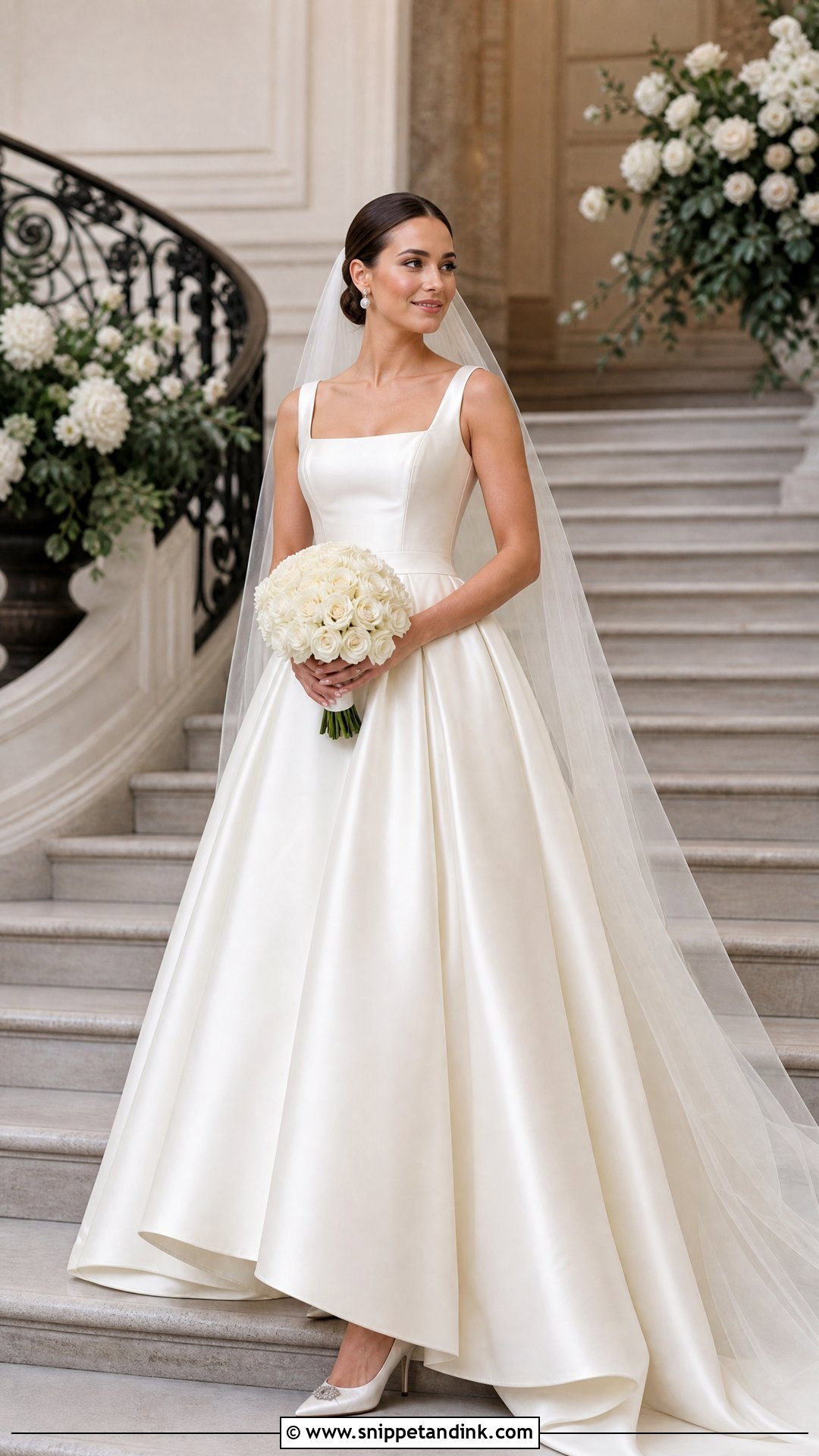 Simple Satin Ball Gown Wedding Dress - Snippet and Ink - 20 Romantic Simple Elegant Wedding Dress Ideas