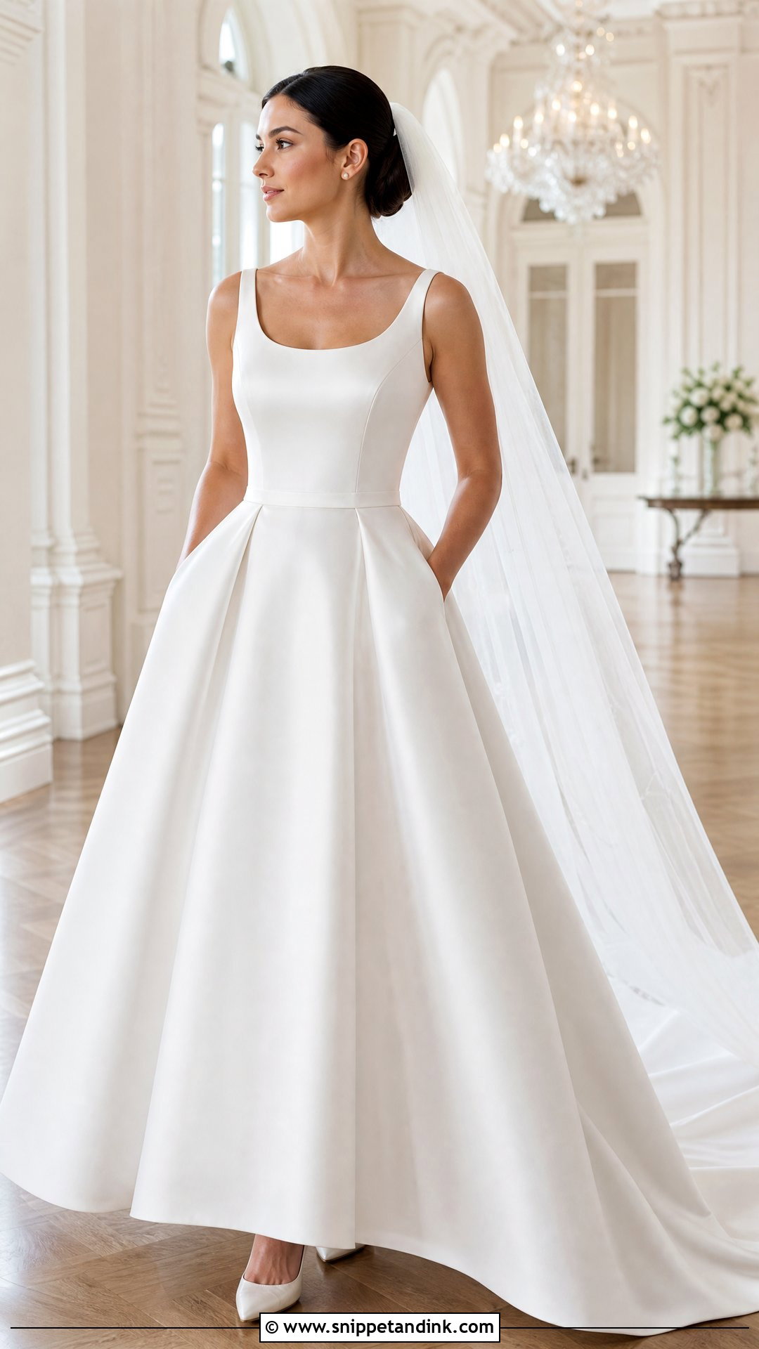 Simple Satin Ball Gown Wedding Dress - Snippet and Ink - 20 Simple Sleek Wedding Dress Ideas