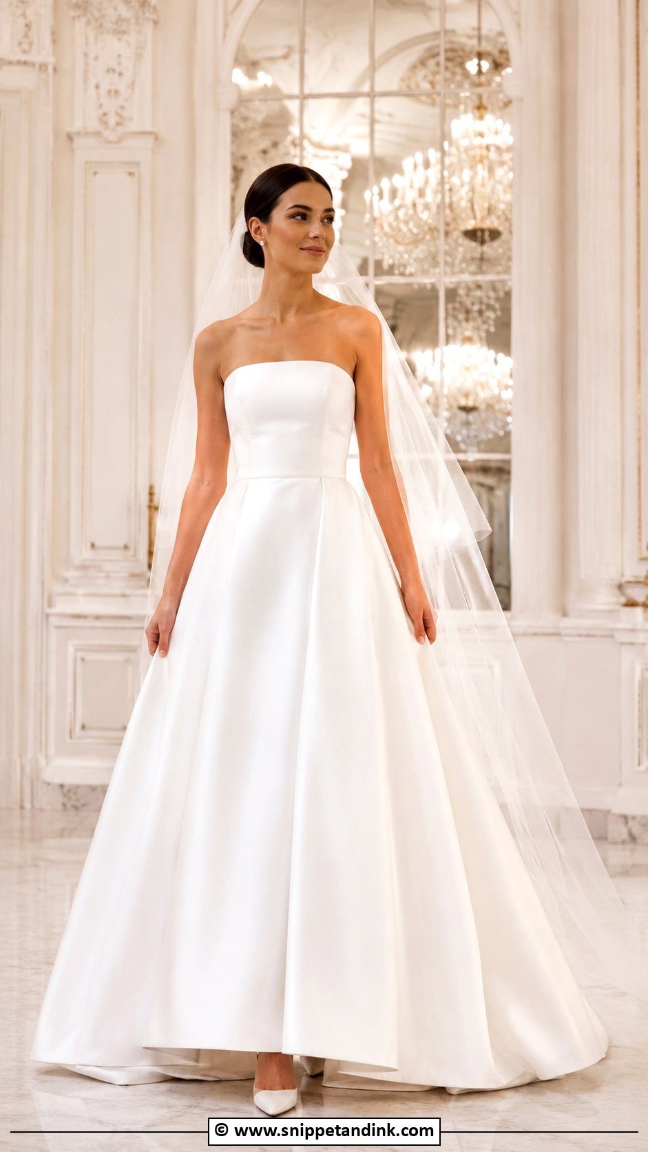 Simple Satin Ball Gown Wedding Dress - Snippet and Ink - 35 Simple Wedding Dress Ideas