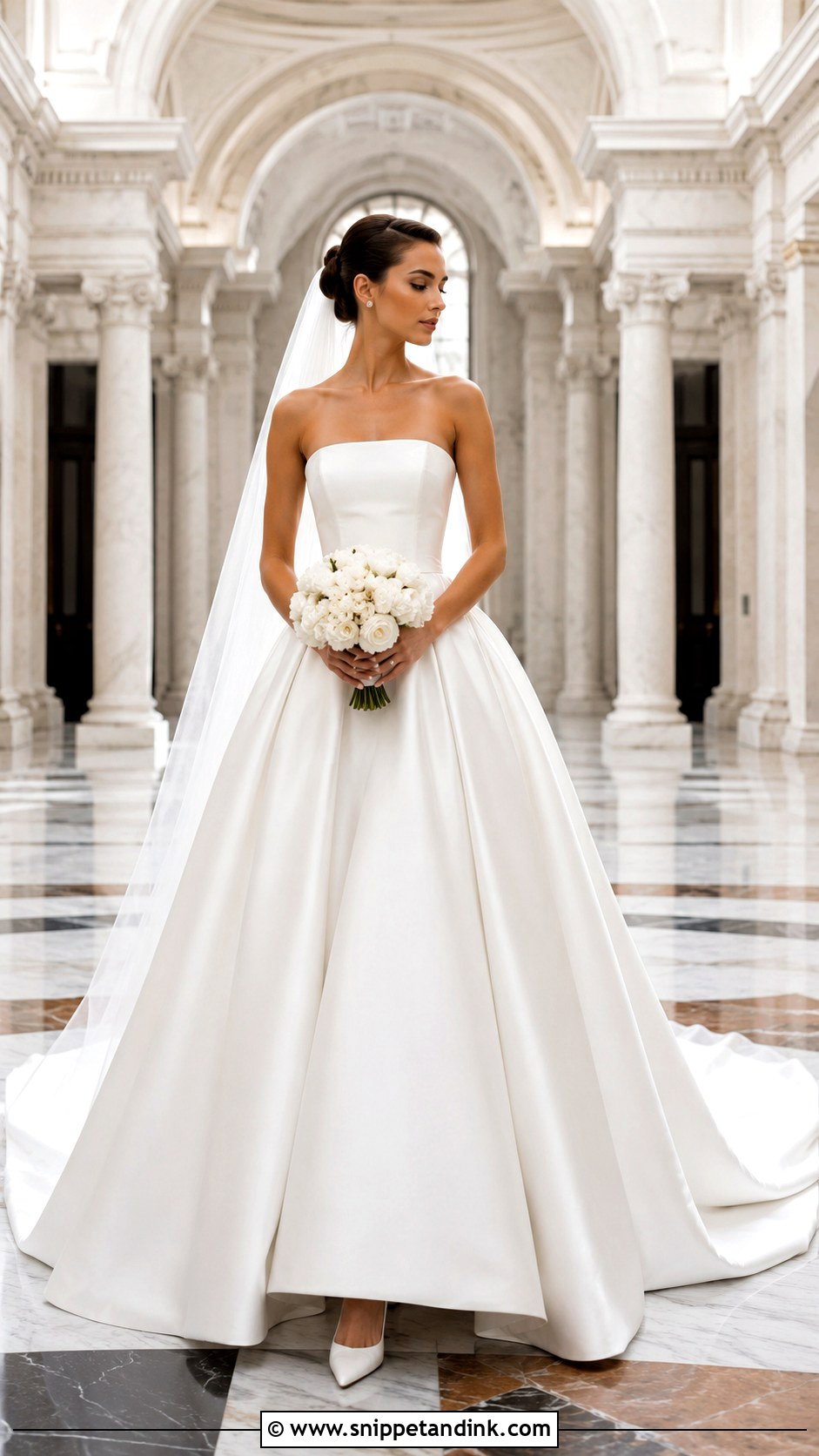 Simple Satin Ball Gown - Snippet and Ink - 20 Simple Bridal Dresses