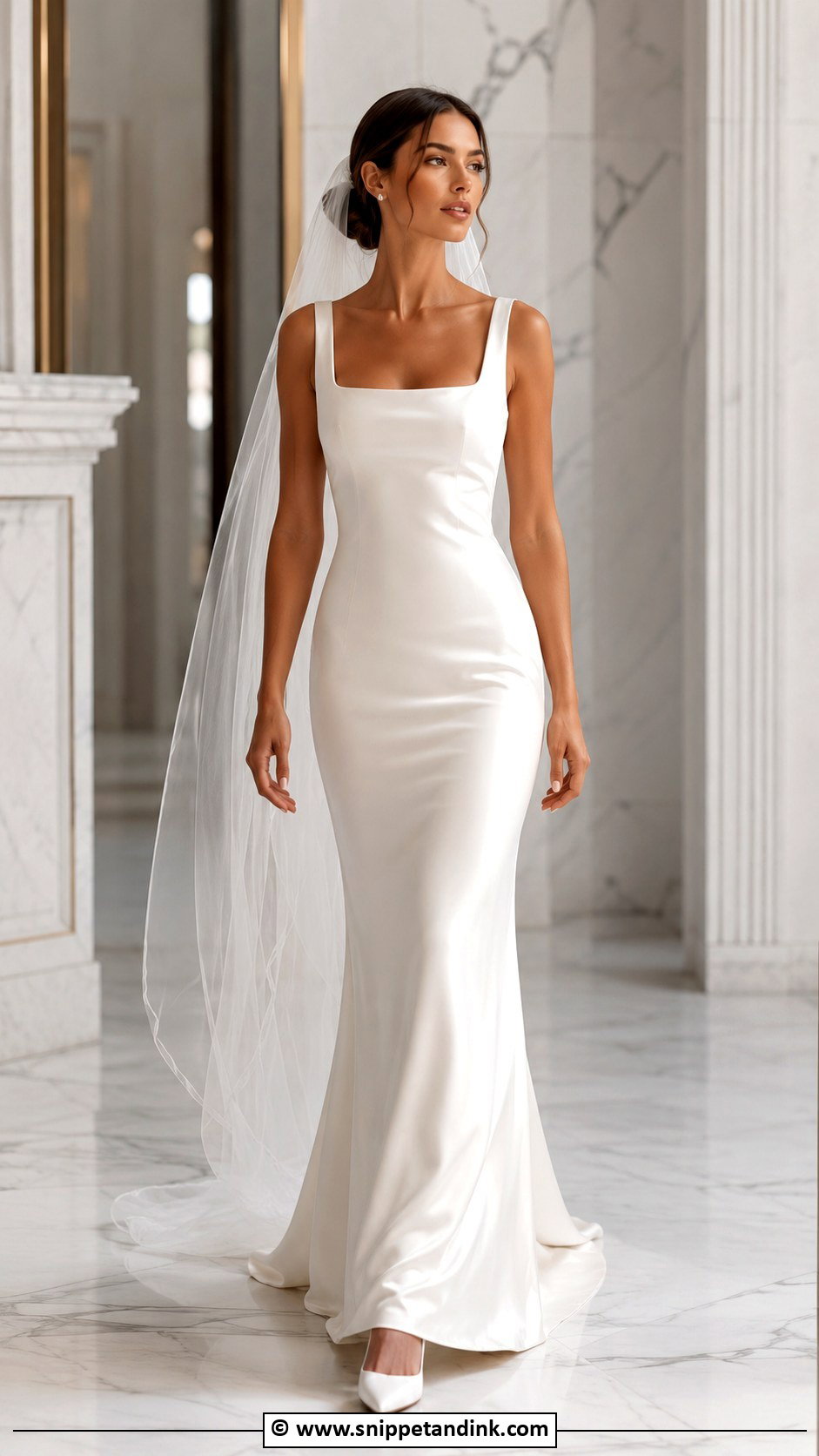 Simple Satin Bride Dress - Snippet and Ink - 30 Brides Dresses