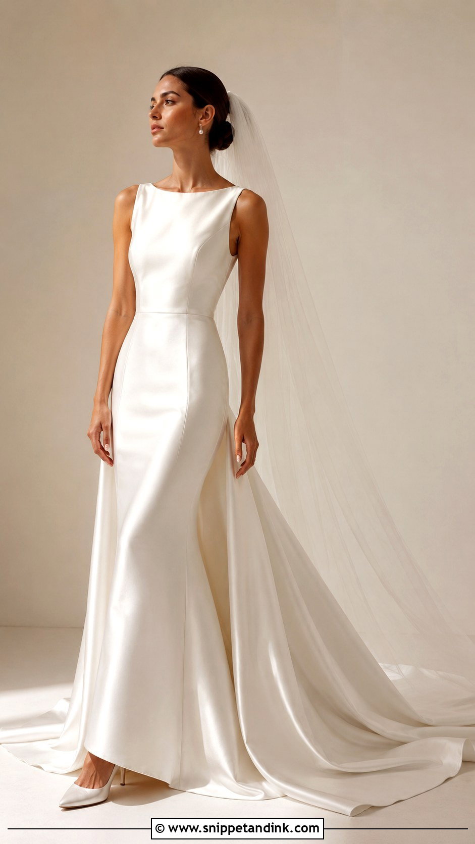 Simple Satin Cathedral Wedding Dress - Snippet and Ink - 30 Cathedral Wedding Dress Ideas