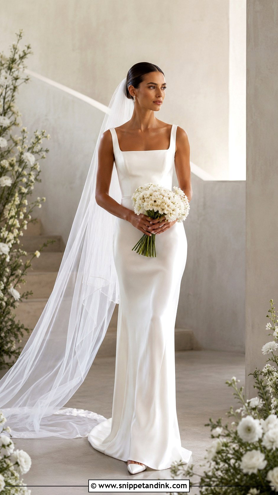 Simple Satin Column Wedding Dress - Snippet and Ink - 25 Simple Satin Wedding Dress Ideas