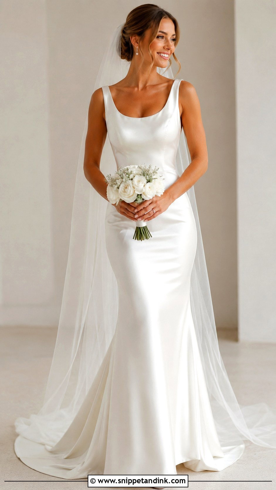 Simple Satin Fit And Flare Wedding Dress - Snippet and Ink - 25 Simple Satin Wedding Dress Ideas