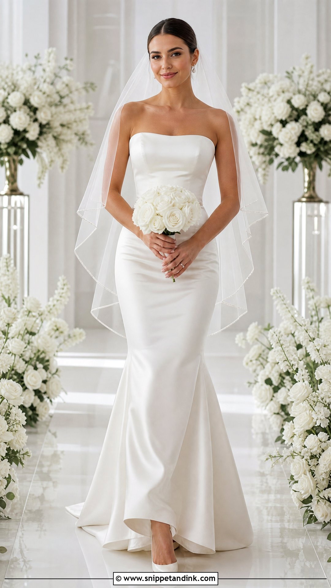 Simple Satin Mermaid Wedding Dress - Snippet and Ink - 25 Simple Fitted Wedding Dress Ideas