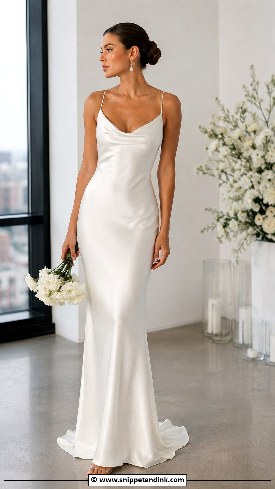 Simple Satin Slip Wedding Dress - Snippet and Ink - 35 Simple Wedding Dress Ideas