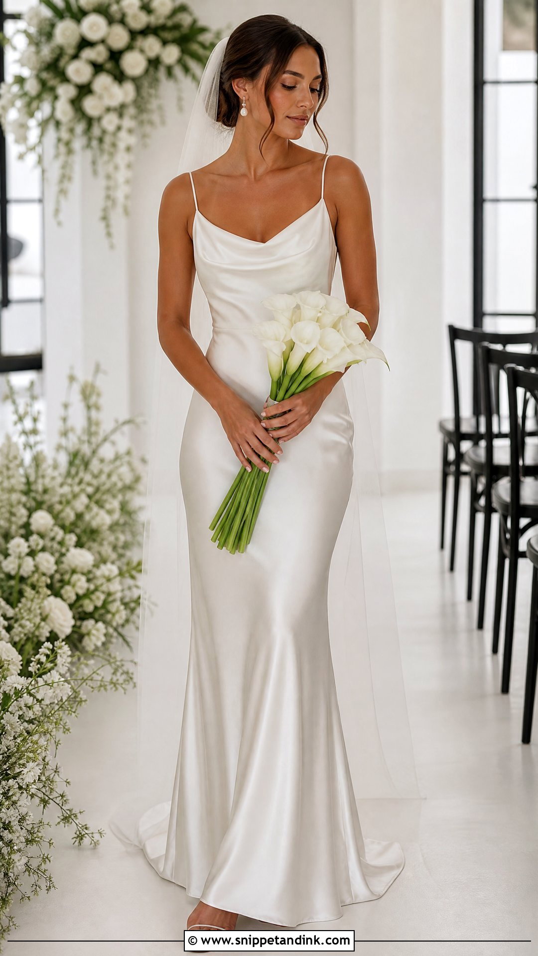 Simple Satin Slip Wedding Dress - Snippet and Ink - 20 Simple Minimalist Wedding Dress Ideas