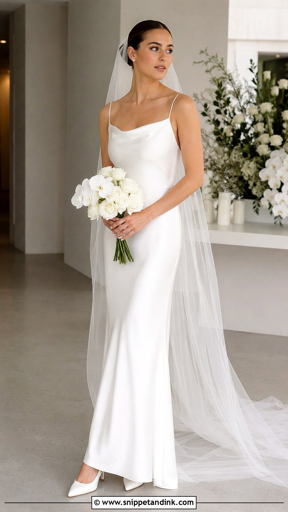 Simple Satin Slip Wedding Dress - Snippet and Ink - 20 Simple Flowy Wedding Dress Ideas