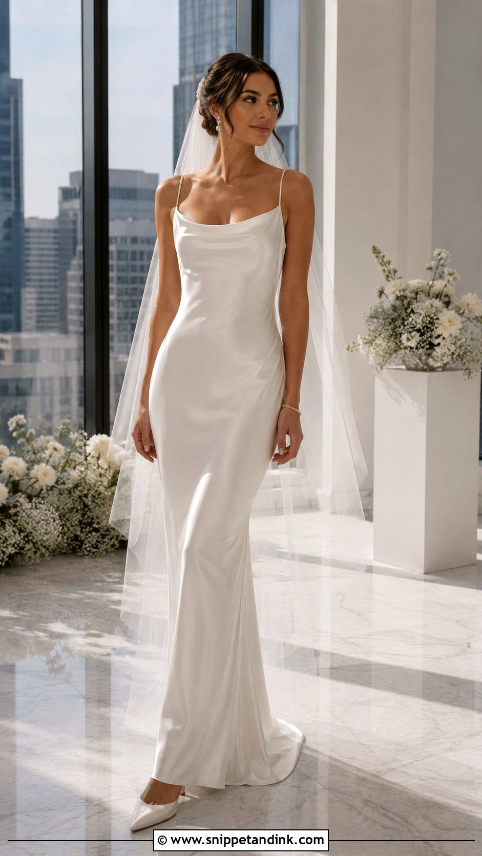Simple Satin Slip Wedding Dress - Snippet and Ink - 20 Simplistic Wedding Dress Ideas