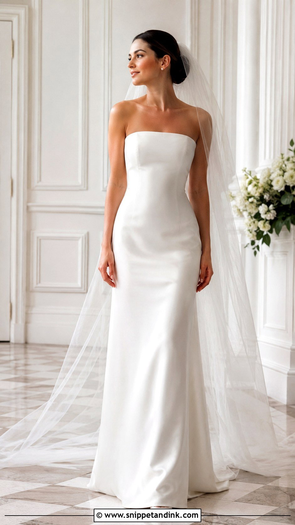 Simple Satin Strapless Wedding Dress - Snippet and Ink - 25 Simple Satin Wedding Dress Ideas