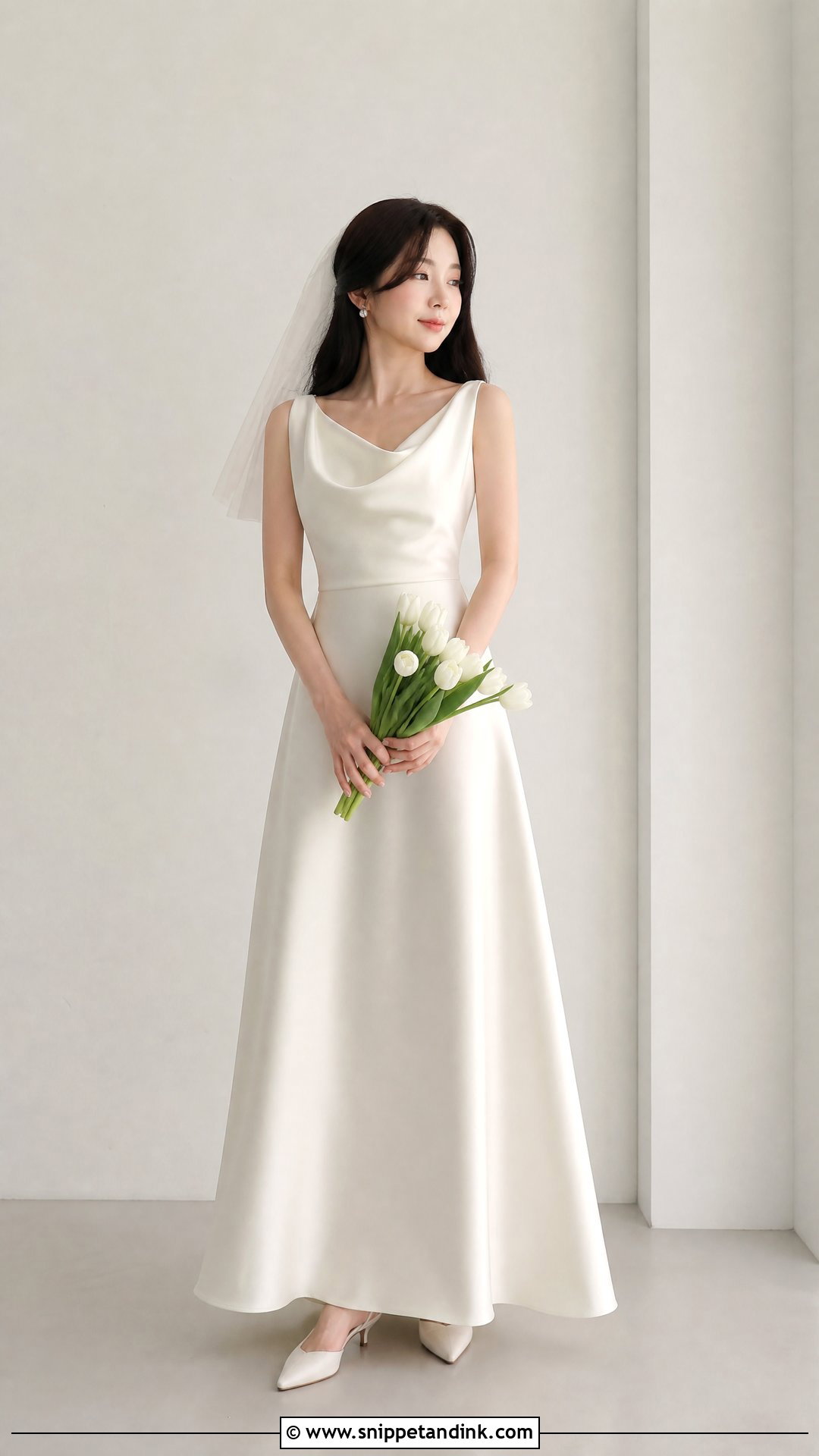 Simple Satin Ulzzang Wedding Dress - Snippet and Ink - 20 Ulzzang Wedding Dress Ideas