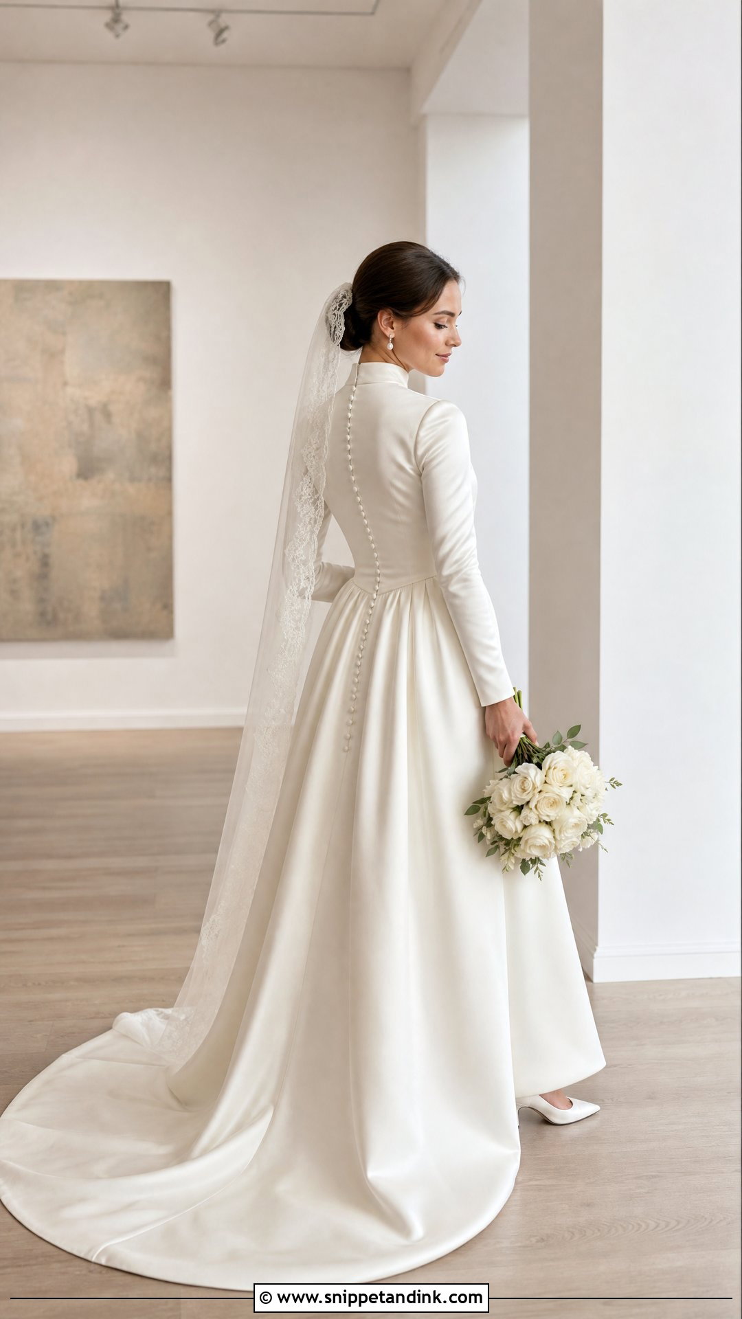 Simple Satin Victorian Bride Dress - Snippet and Ink - 20 Victorian Bride Dress Ideas