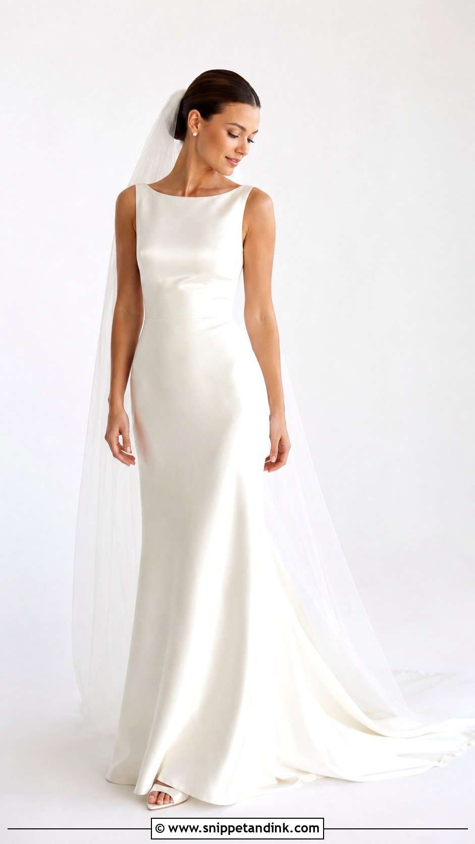 Simple Satin Wedding Dress - Snippet and Ink - 30 Satin Wedding Dresses