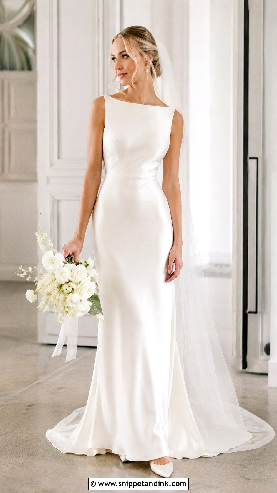Simple Satin Wedding Dress - Snippet and Ink - 25 Perfect Wedding Dress Ideas