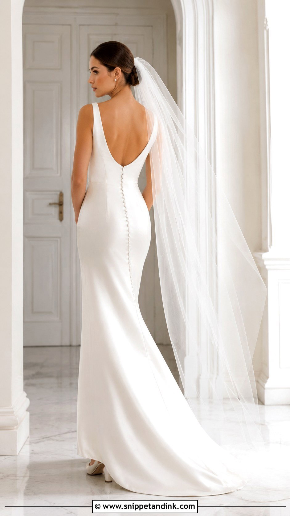 Simple Satin Wedding Dress With Buttons - Snippet and Ink - 25 Simple Satin Wedding Dress Ideas