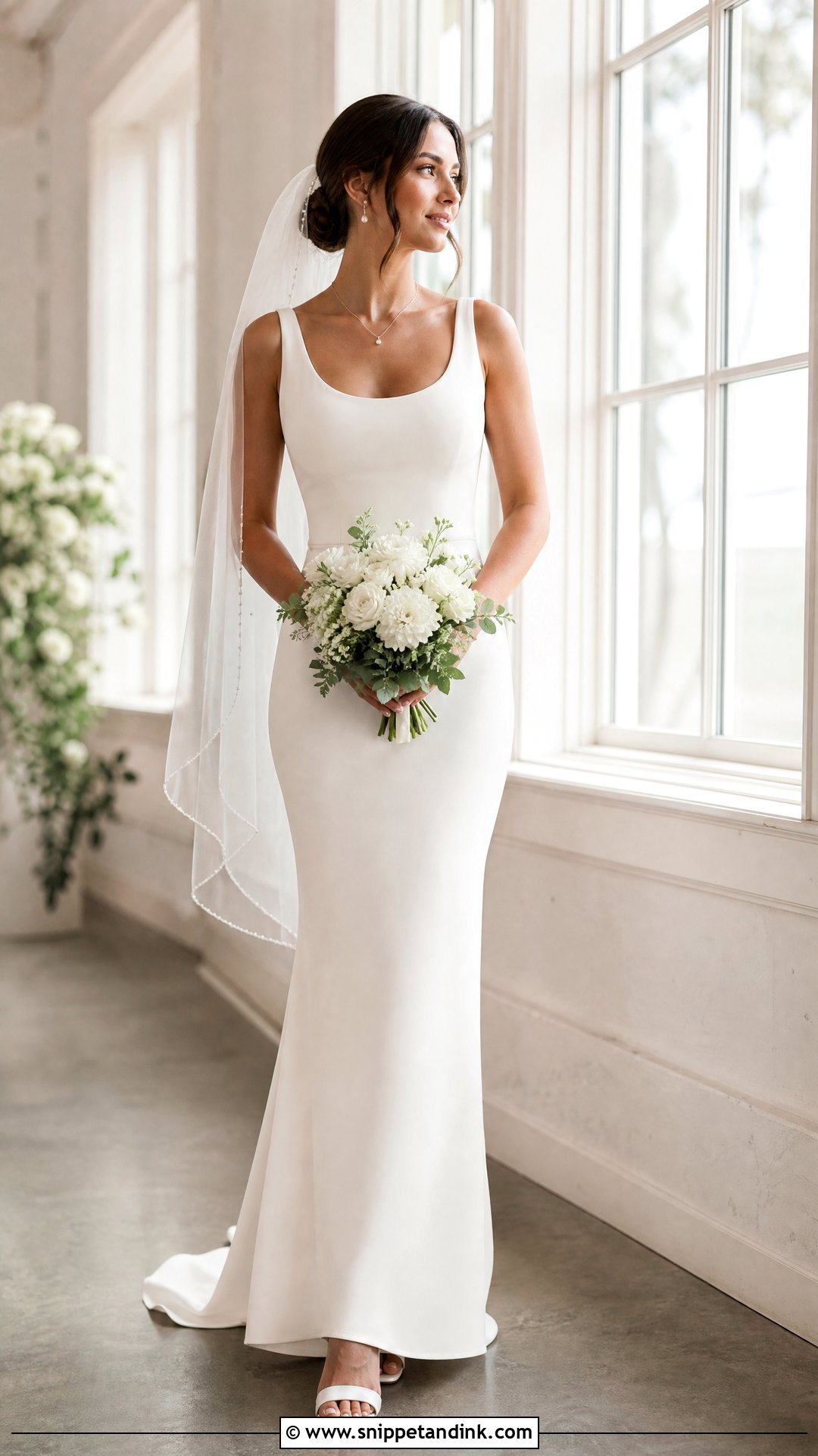 Simple Scoop Neck Wedding Dress - Snippet and Ink - 25 Simple Fitted Wedding Dress Ideas