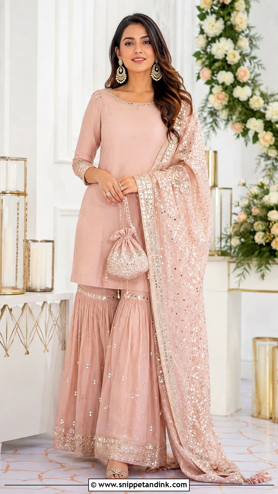 Simple Sharara Suit With Heavy Dupatta - Snippet and Ink - 30 Simple Suit with Heavy Dupatta Ideas