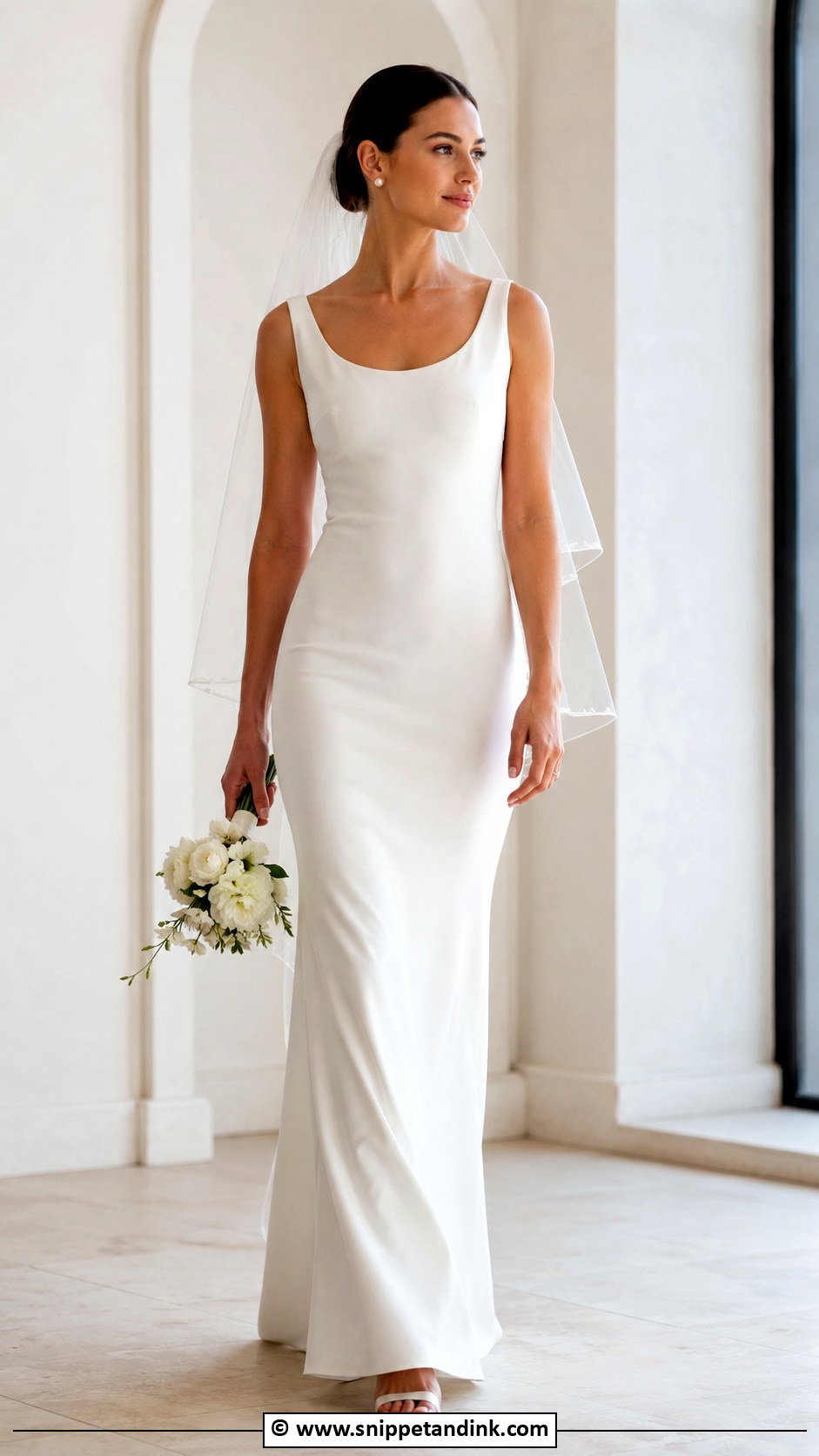Simple Sheath Wedding Dress - Snippet and Ink - 35 Simple Wedding Dresses