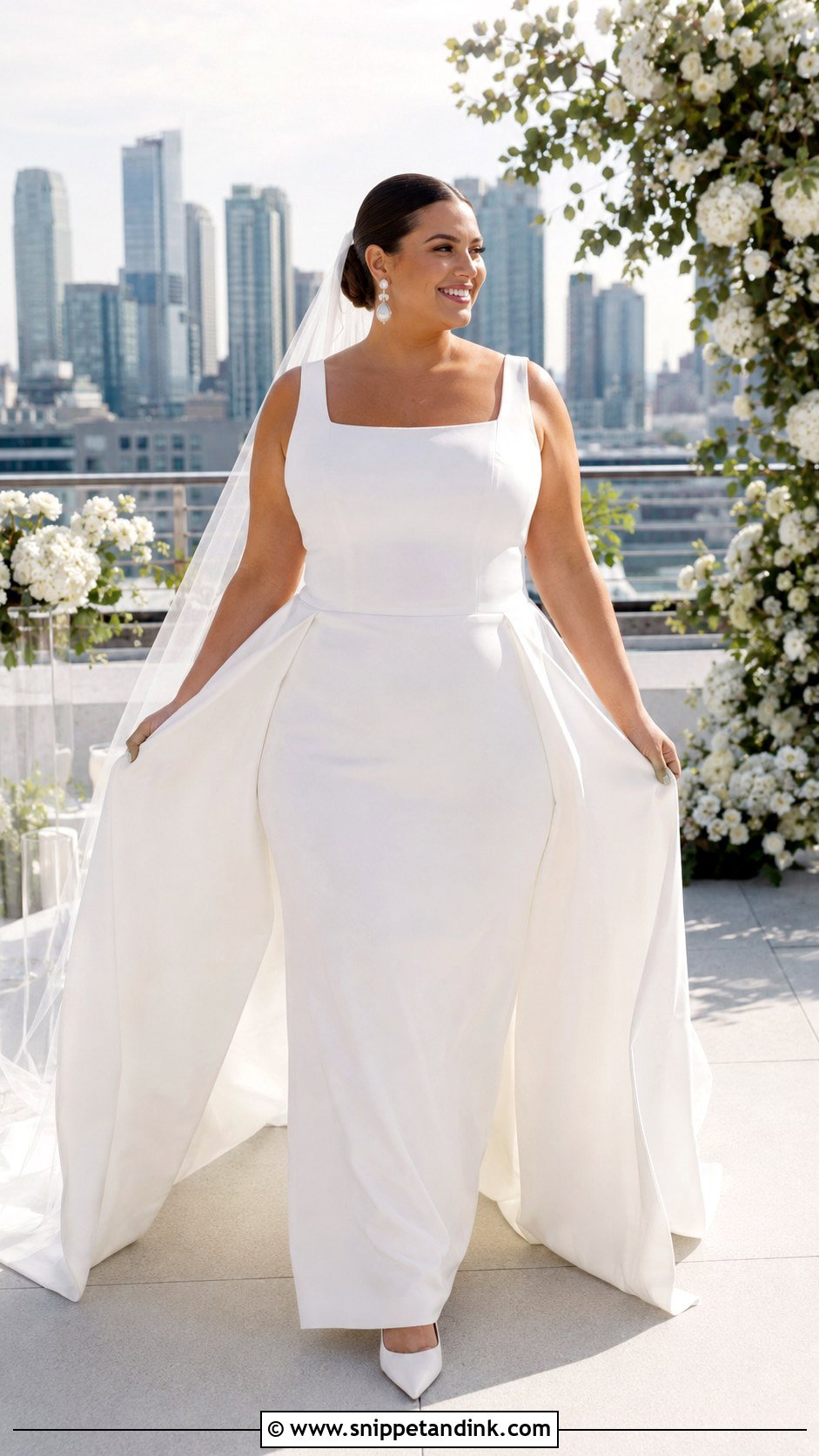 Simple Sheath Wedding Dress - Snippet and Ink - 20 Plus Wedding Dresses