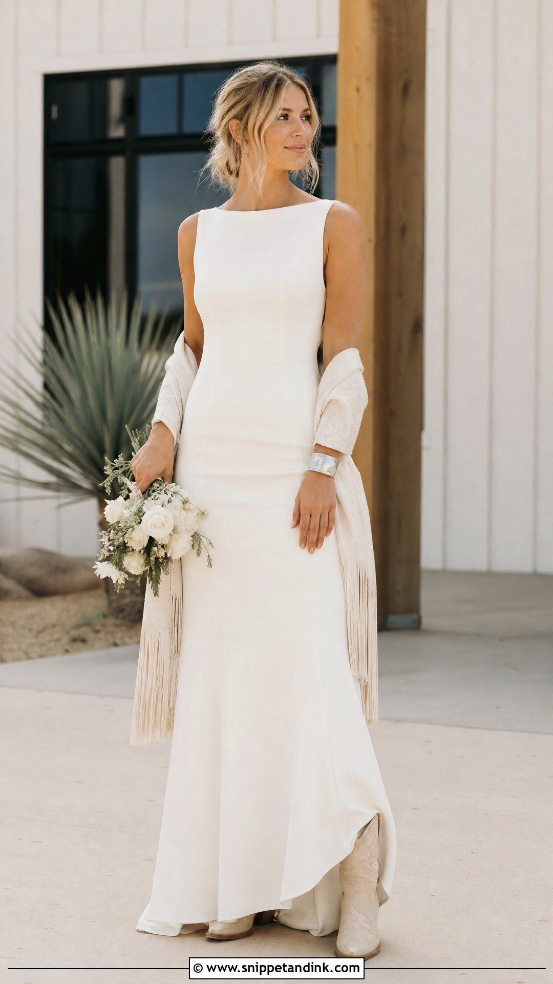 Simple Sheath Western Wedding Dress - Snippet and Ink - 20 Simple Western Wedding Dress Ideas