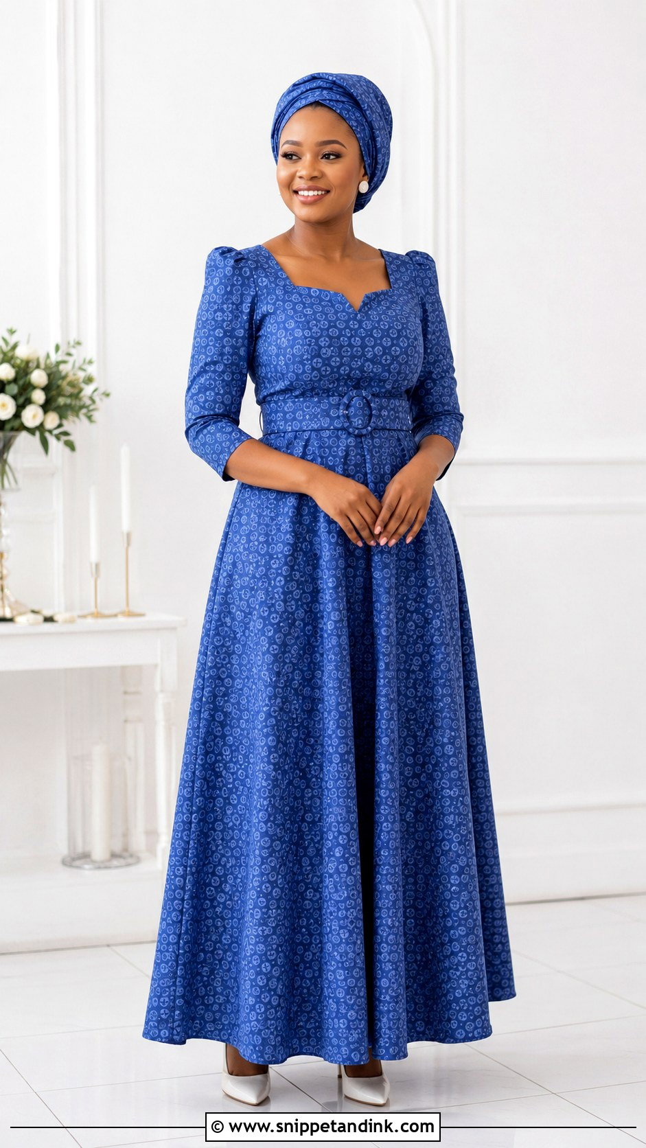 Simple Shweshwe Wedding Dress - Snippet and Ink - 30 Shweshwe Wedding Dresses