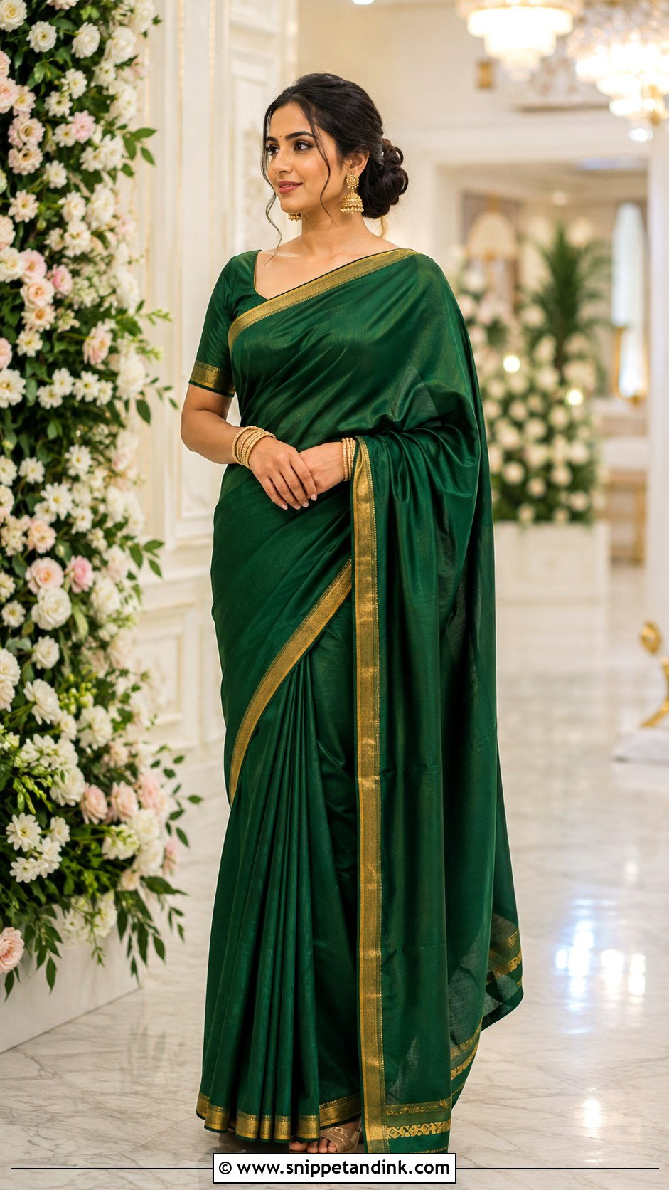 Simple Silk Saree Indian Wedding Dress - Snippet and Ink - 25 Simple Indian Wedding Dresses