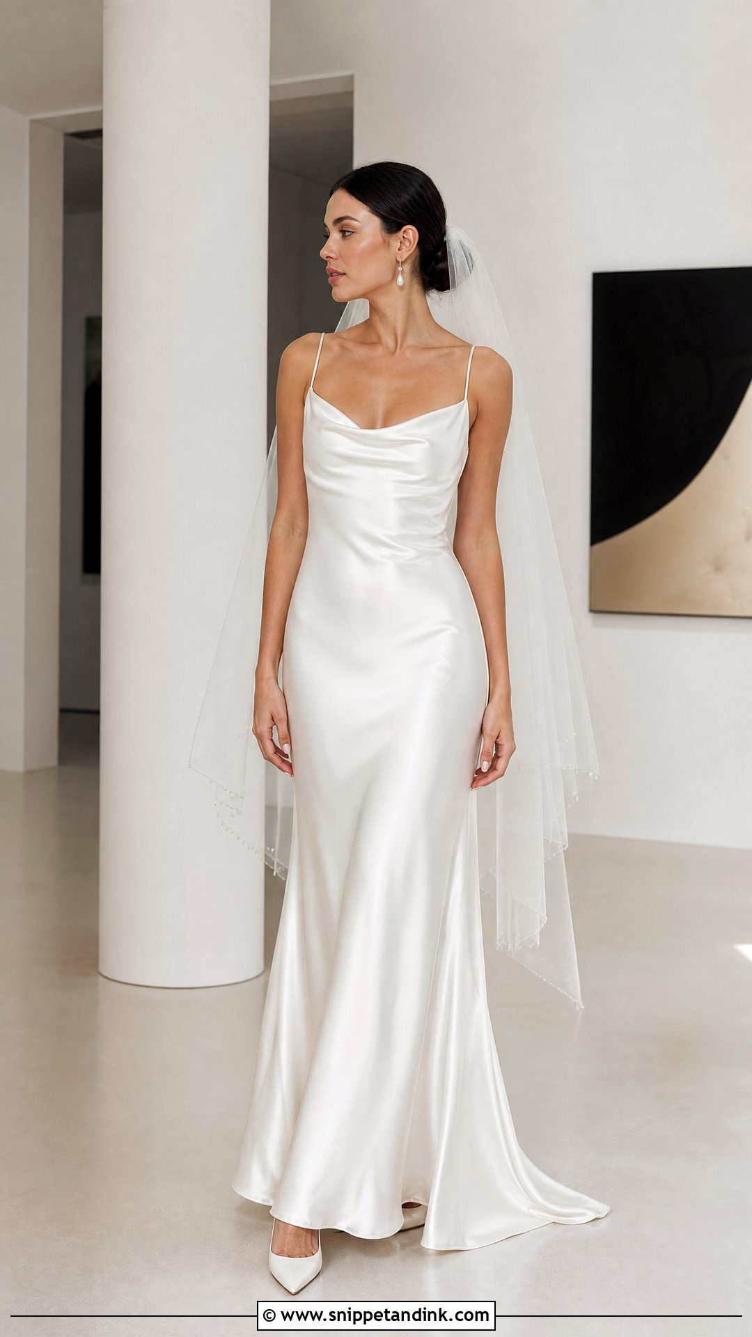 Simple Slip Satin Wedding Dress - Snippet and Ink - 20 Silky Satin Wedding Dress Ideas