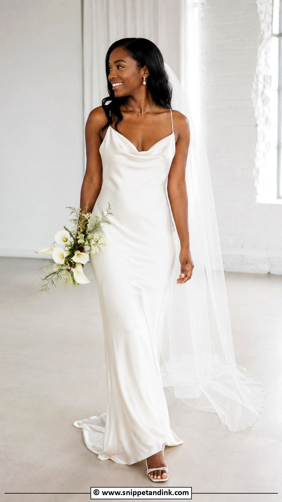 Simple Slip Wedding Dress - Snippet and Ink - 30 Wedding Dresses Black Women