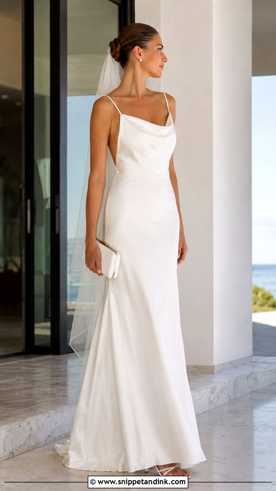 Simple Spaghetti Strap Silk Wedding Dress - Snippet and Ink - 20 Simple Flowy Wedding Dress Ideas