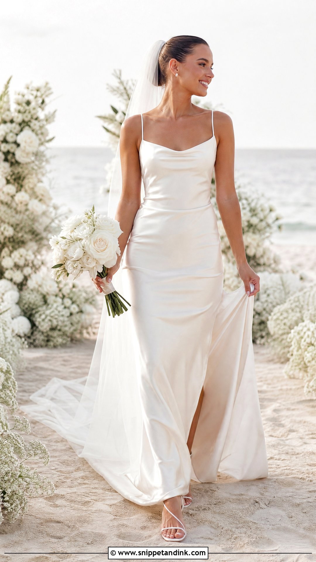 Simple Spaghetti Strap Wedding Dress - Snippet and Ink - 25 Basic Wedding Dresses