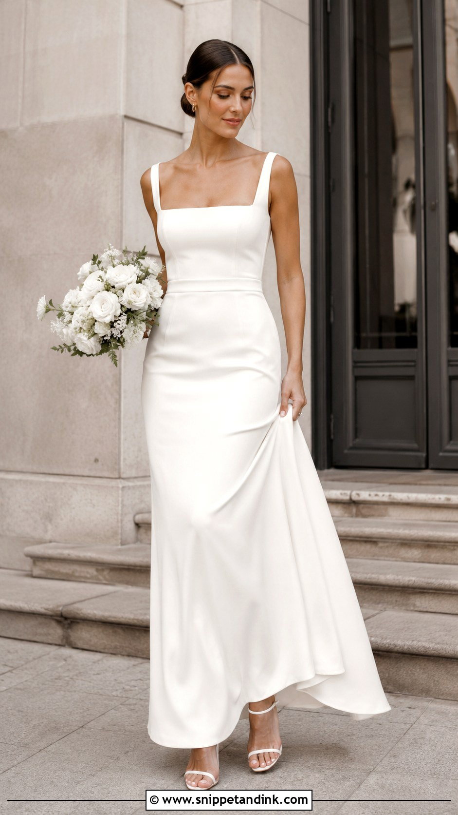 Simple Square Neck Wedding Dress - Snippet and Ink - 25 Schlichtes Hochzeitskleid Ideas