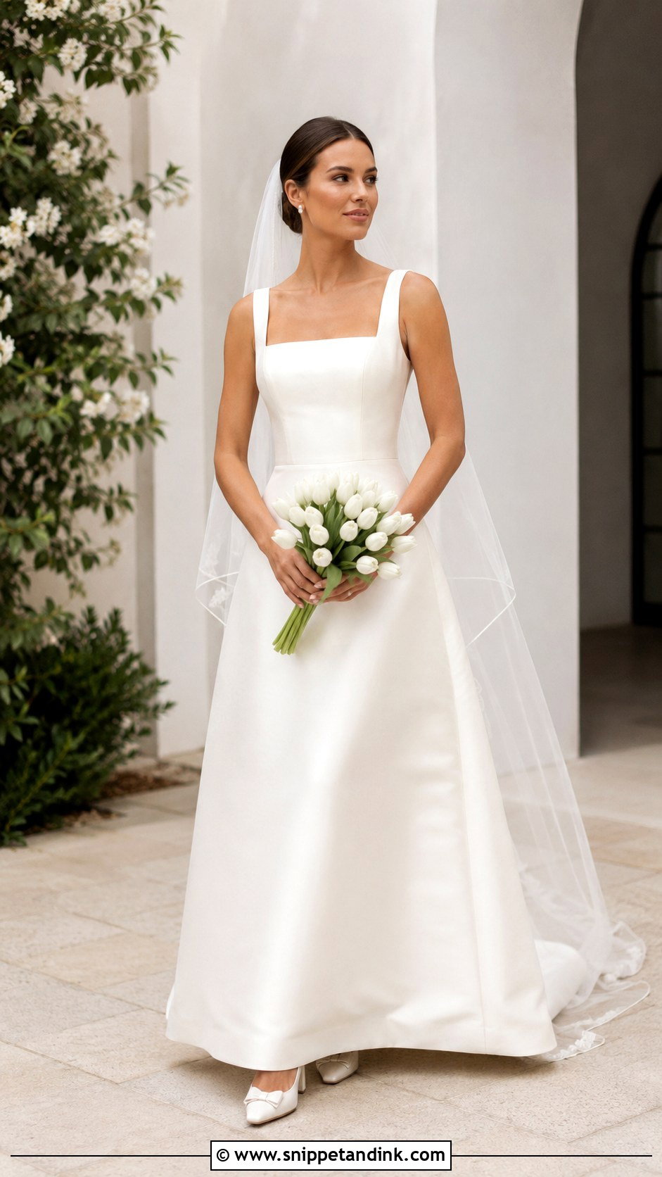 Simple Square Neck Wedding Dress - Snippet and Ink - 20 Bride Dress Simple Elegant Ideas