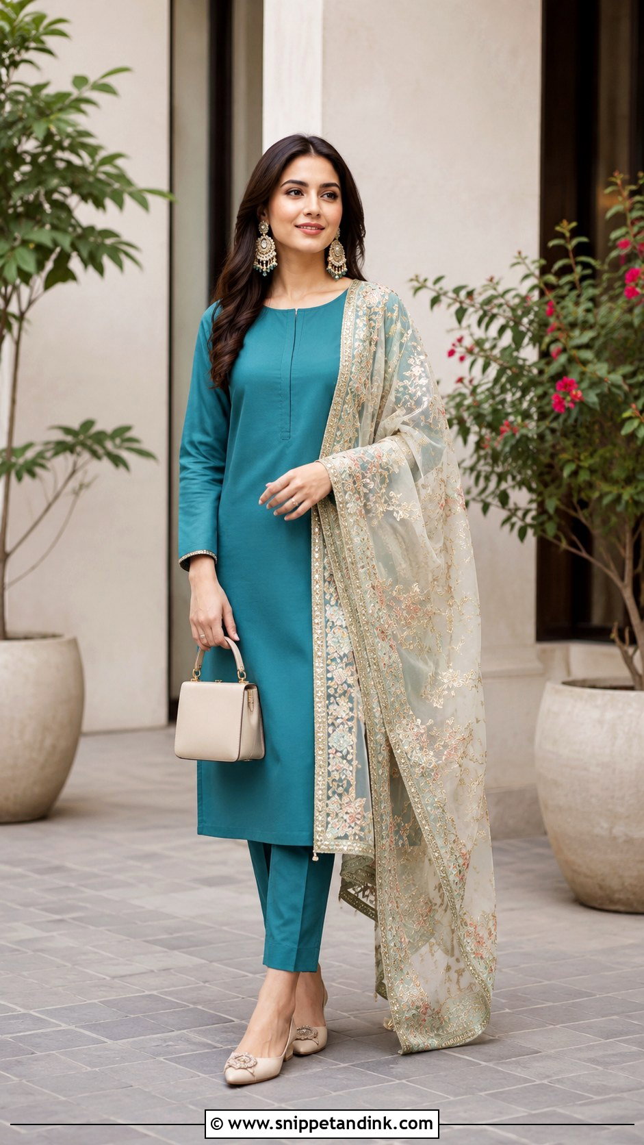 Simple Straight Suit With Heavy Dupatta - Snippet and Ink - 30 Simple Suit with Heavy Dupatta Ideas