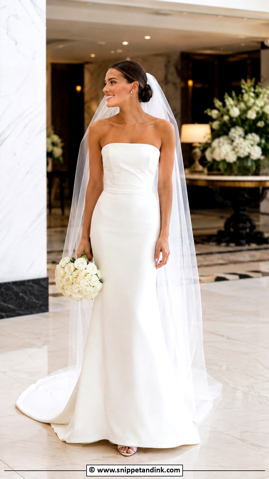 Simple Strapless Wedding Dress - Snippet and Ink - 35 Simple Wedding Dress Ideas