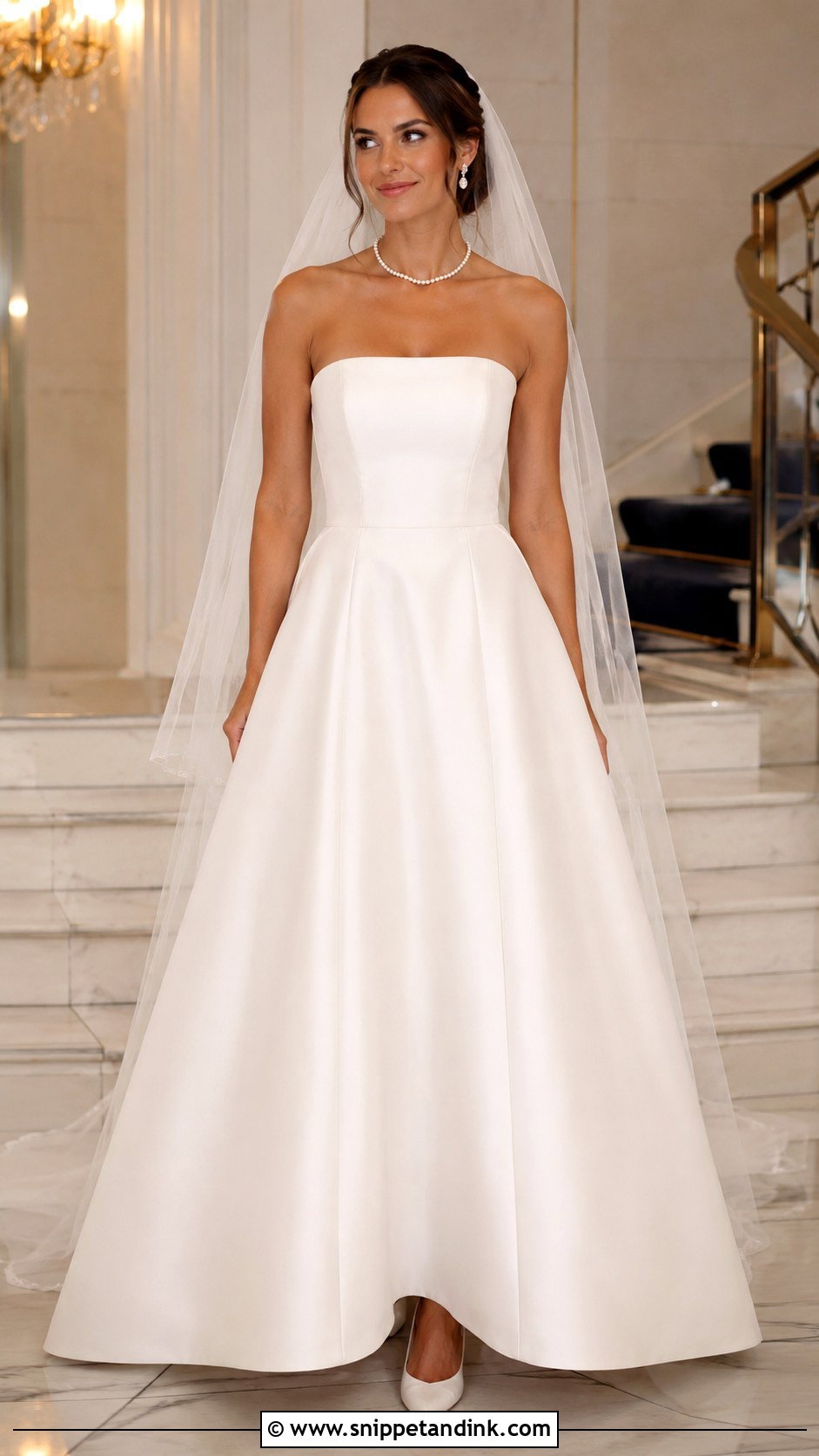 Simple Strapless Wedding Dress - Snippet and Ink - 20 Simplistic Wedding Dress Ideas