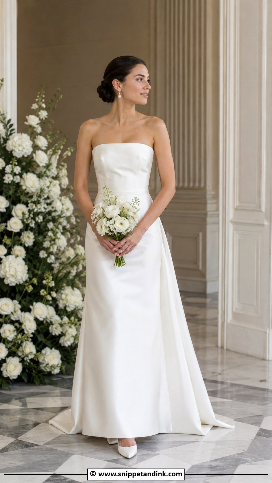 Simple Strapless Wedding Dress - Snippet and Ink - 35 Simple Wedding Dresses