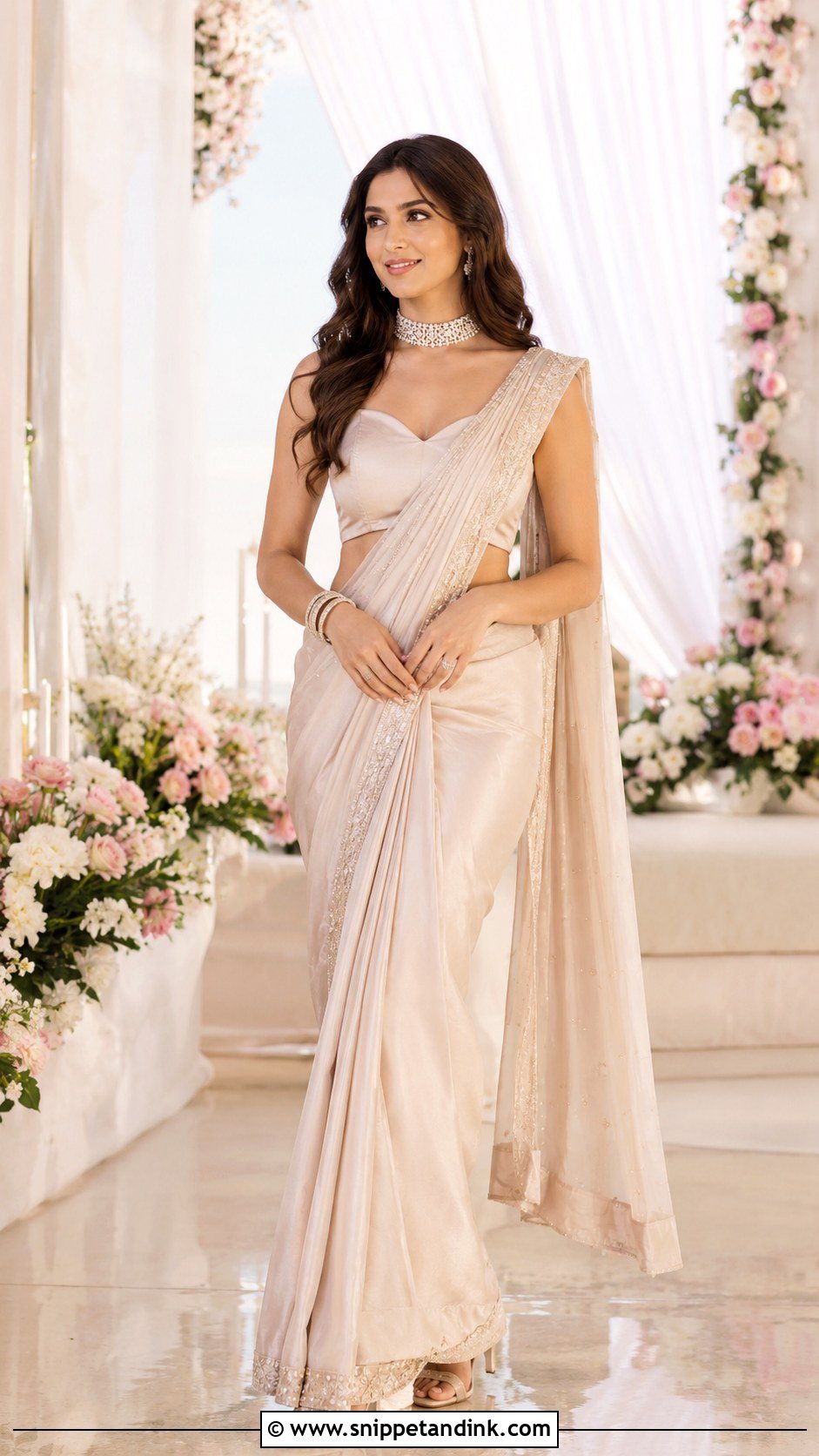 Simple Sweetheart Neck Wedding Blouse Design - Snippet and Ink - 25 Simple Wedding Blouse Designs