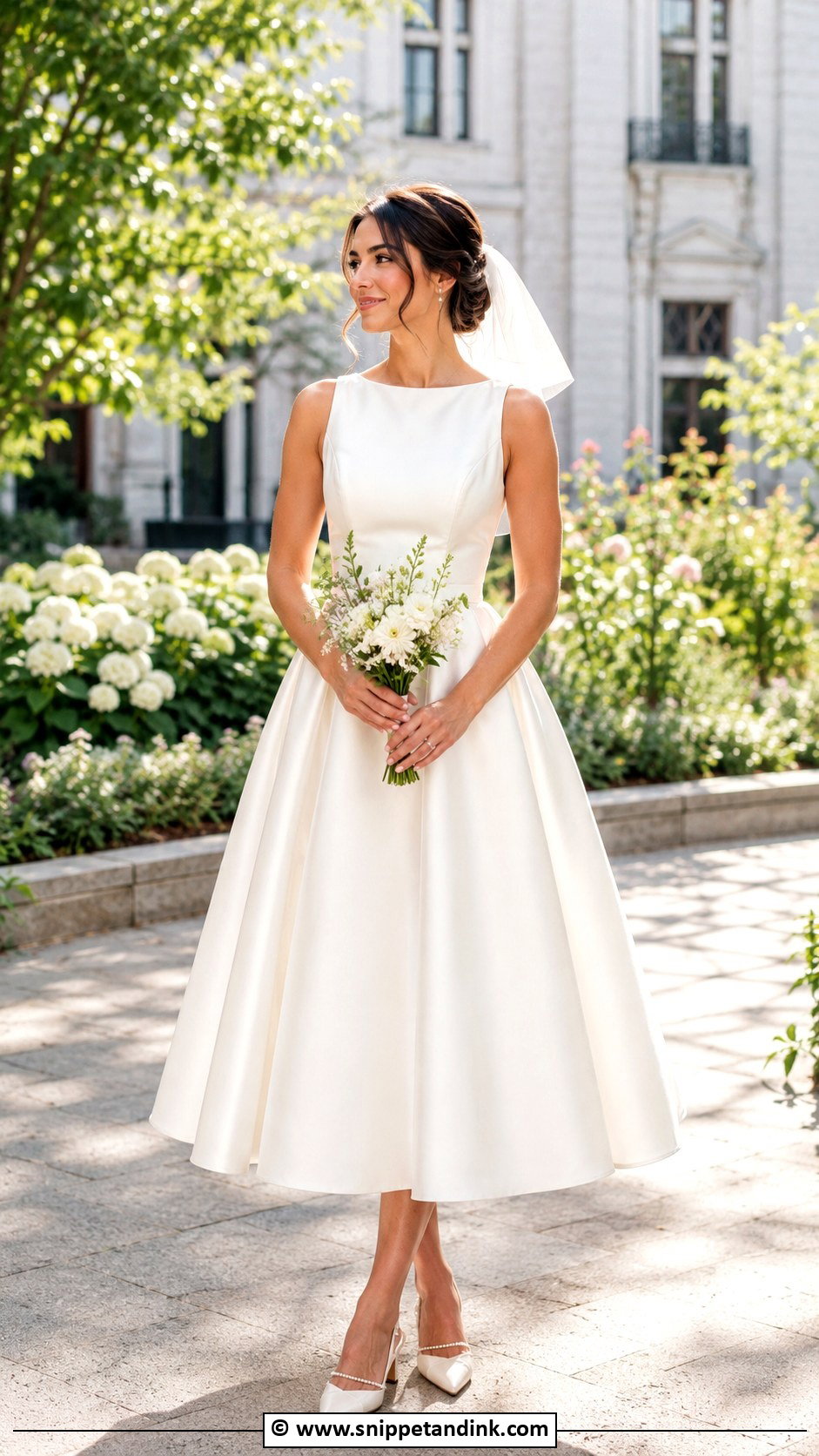 Simple Tea Length Wedding Dress - Snippet and Ink - 35 Simple Wedding Dresses