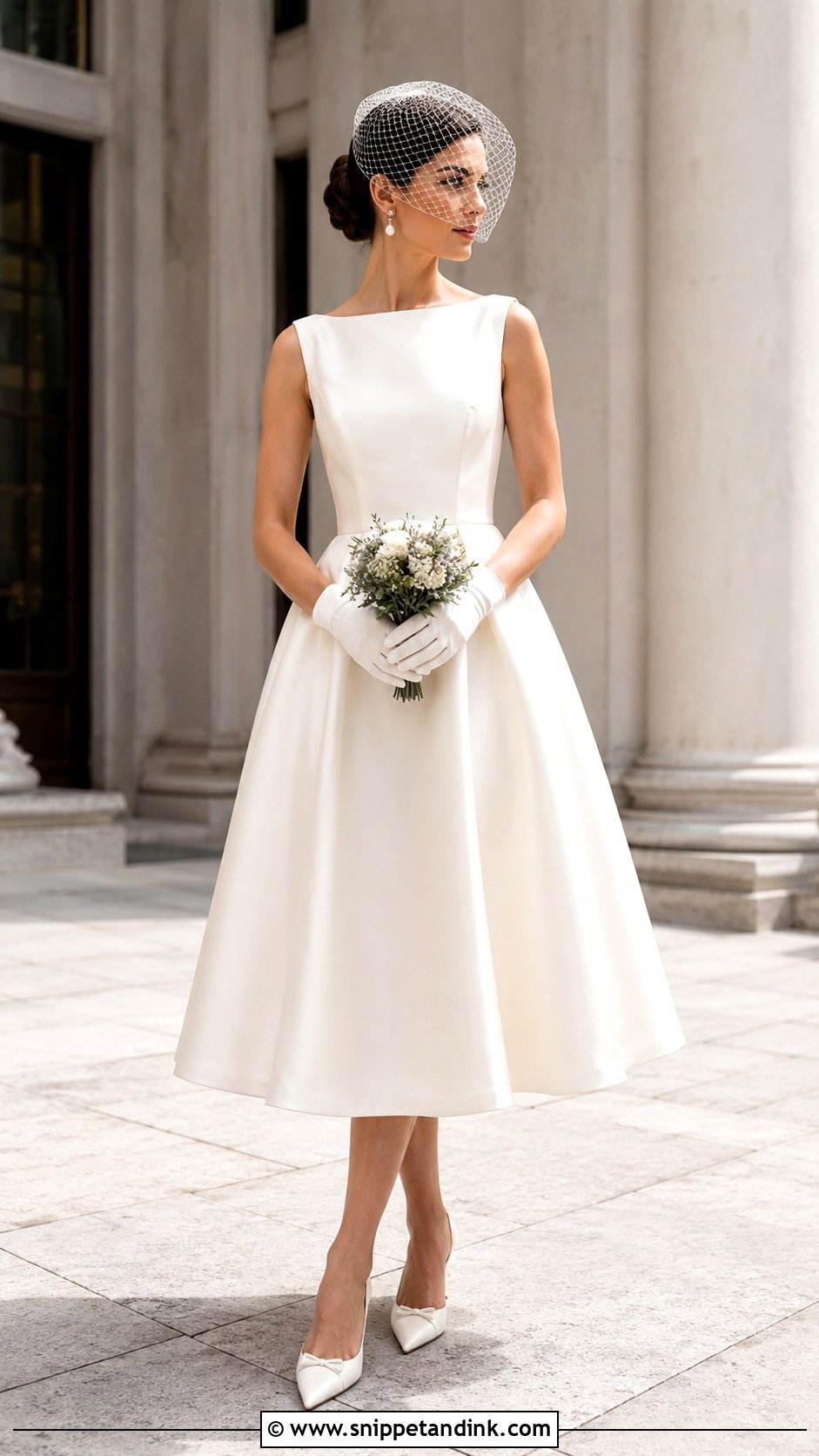 Simple Tea Length Wedding Dress - Snippet and Ink - 20 Simplistic Wedding Dress Ideas