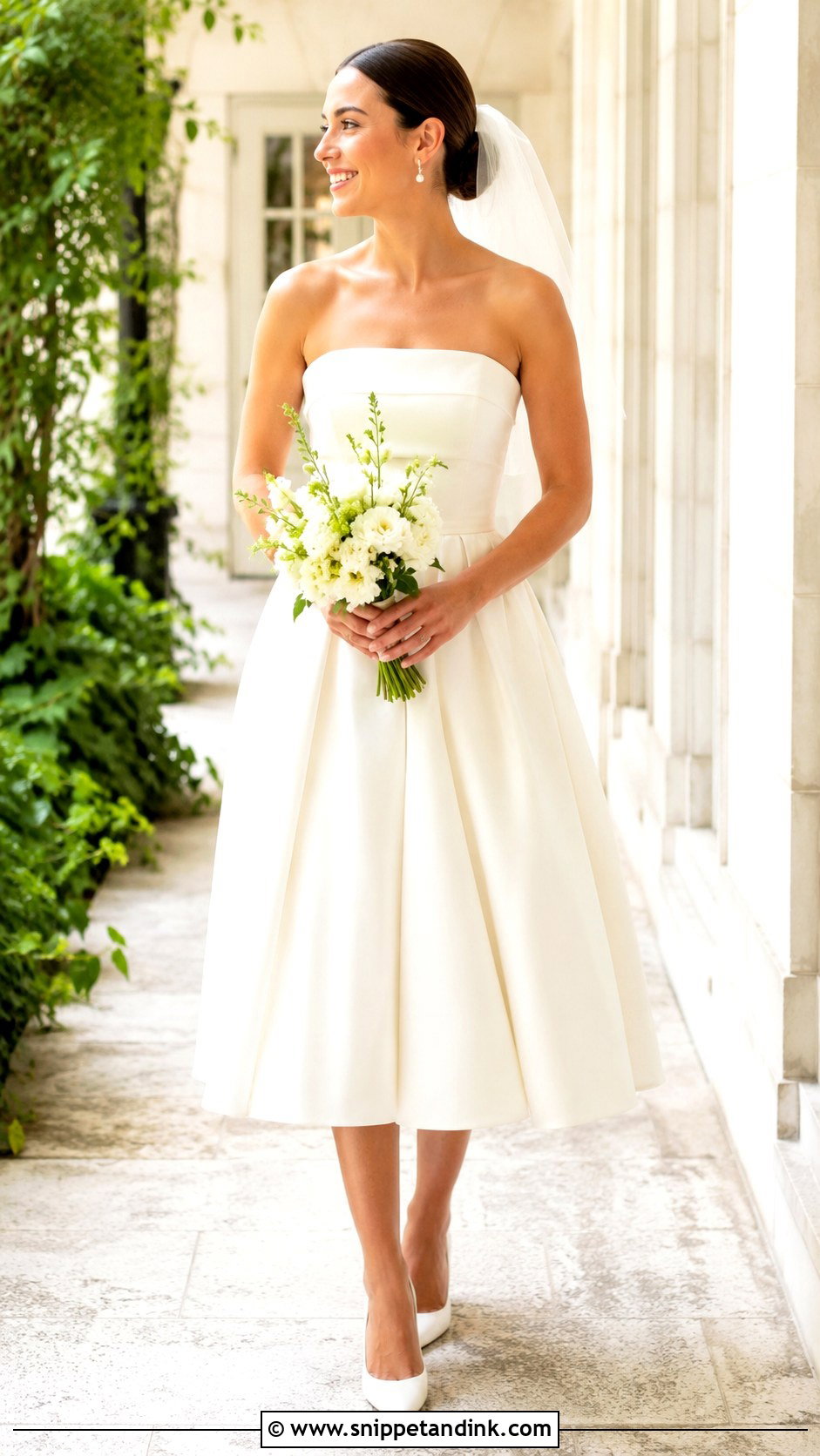 Simple Tea Length Wedding Dress - Snippet and Ink - 25 Wedding Dresses Simple Elegant Classy