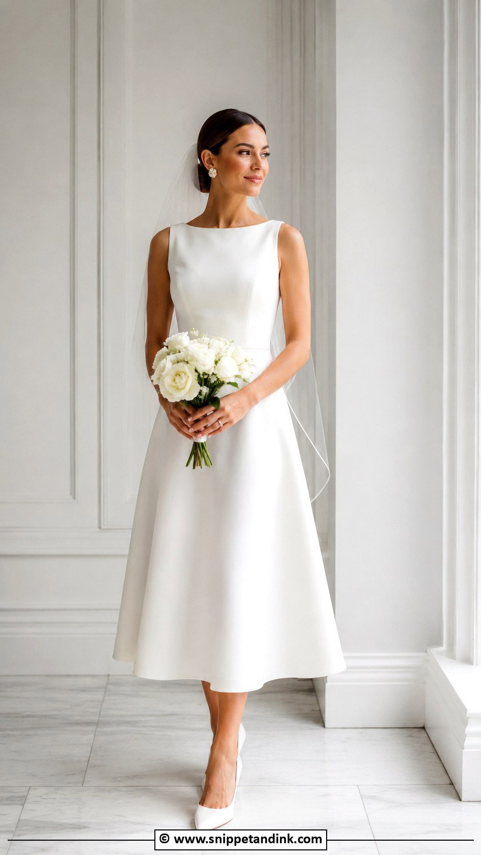 Simple Tea Length Wedding Dress - Snippet and Ink - 30 Tea Length Wedding Dress Ideas