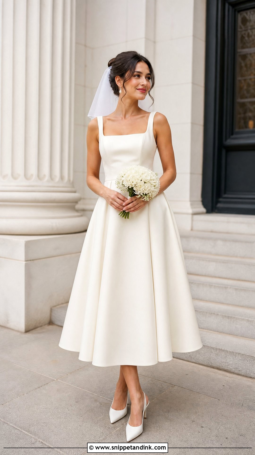Simple Tea Length Wedding Gown - Snippet and Ink - 20 Wedding Gown Simple Elegant Ideas