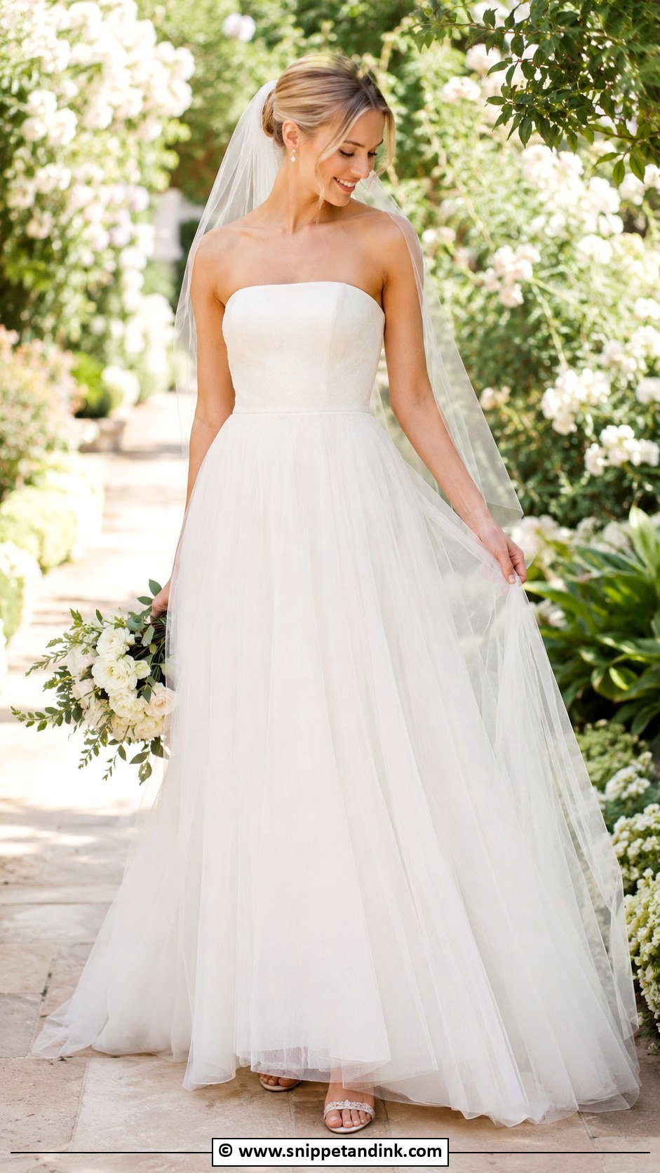 Simple Tulle Wedding Dress - Snippet and Ink - 35 Simple Wedding Dresses